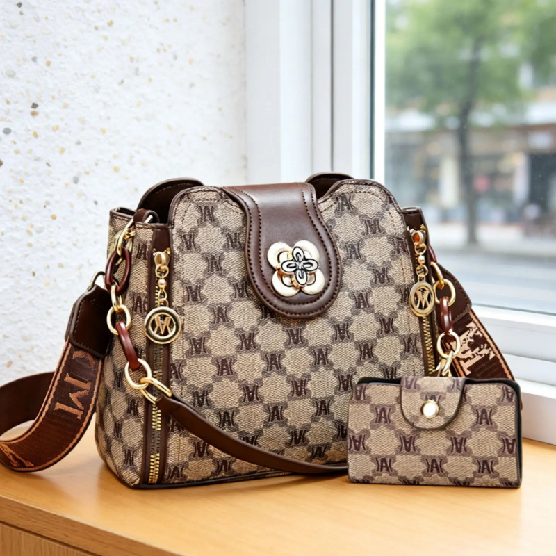 Women'S Bags For Work - vintage baskılı mektup desenli omuz çantası,