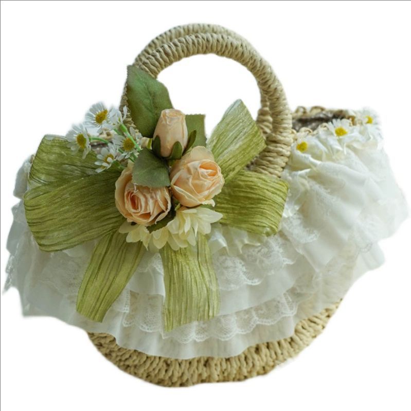 Women Bags Europe - Country tarzı Lolita dantel hasır dokuma