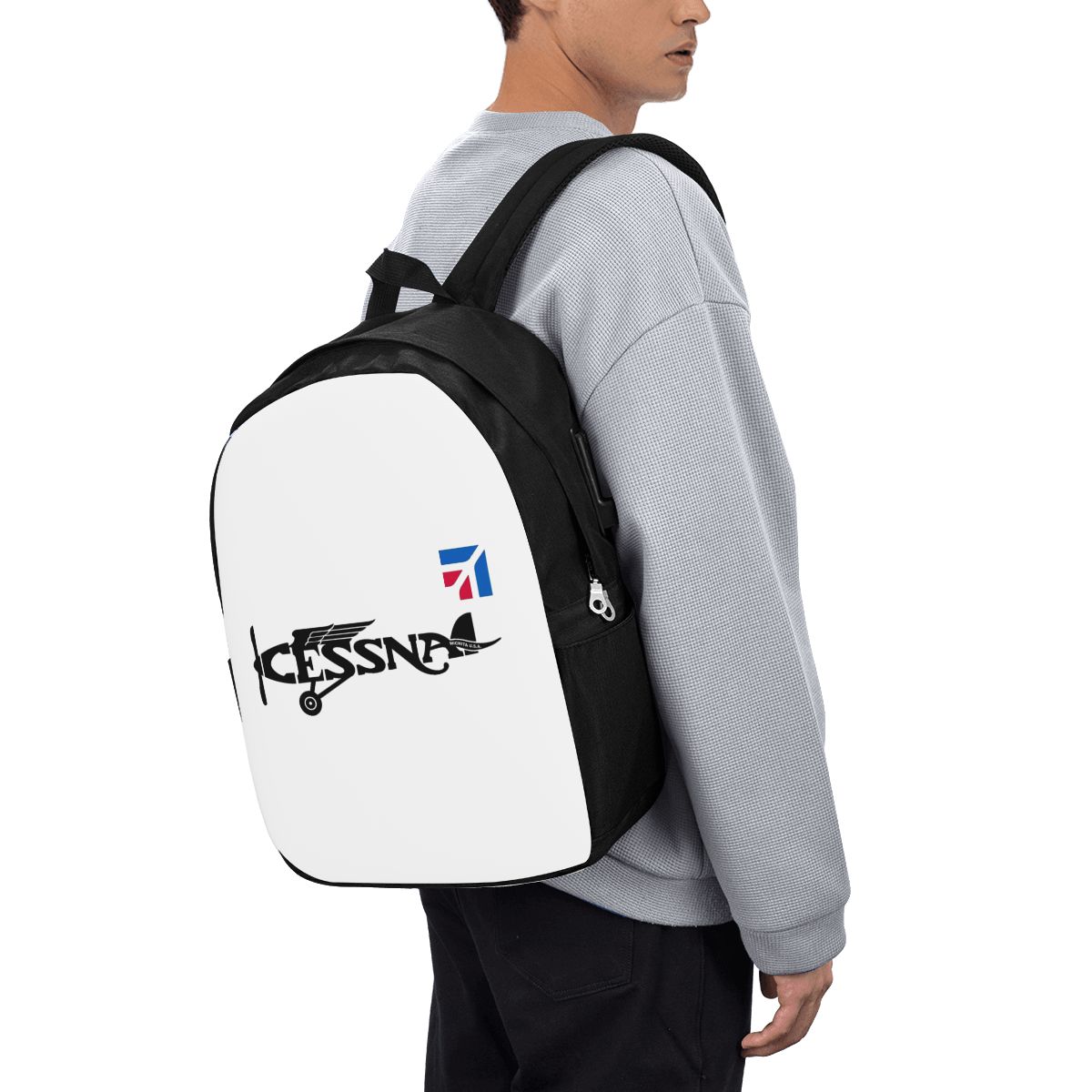 Women Bags For Travel - Cessna Logo Sırt Çantası Seyahat Dizüstü