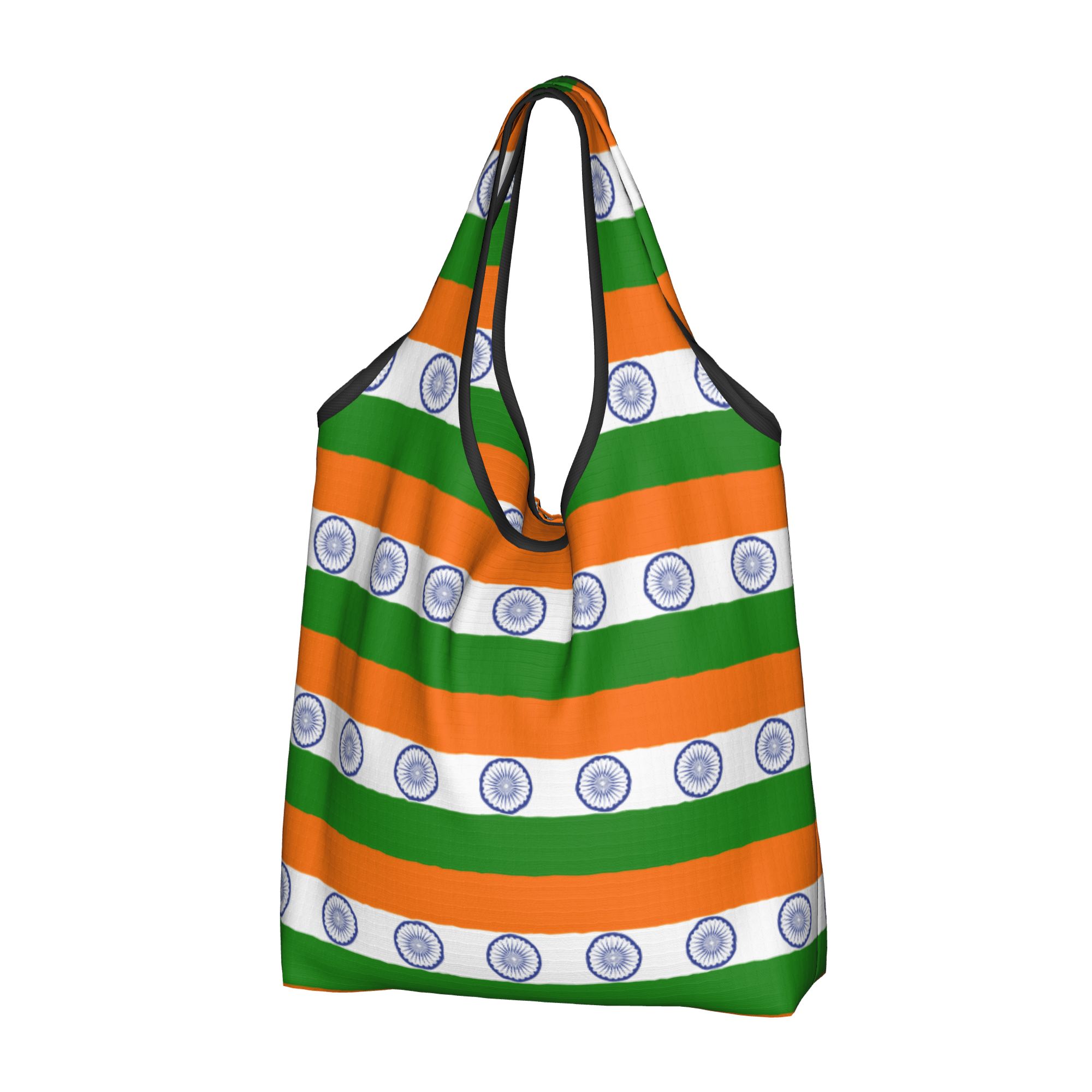 Women Bags India - Yeniden Kullanılabilir Hindistan Bayrağı Alışveriş Çantası