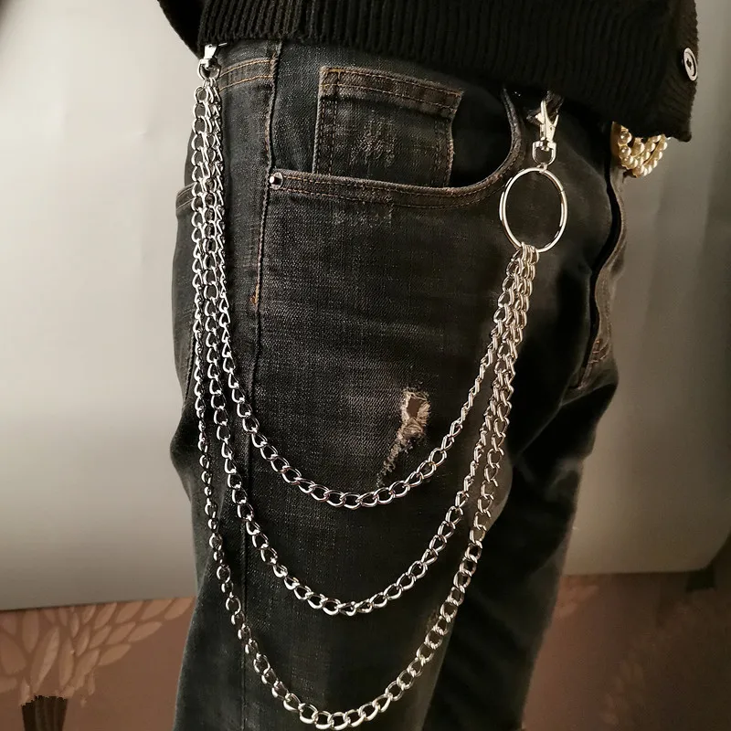 Women Bags With Wallet - Katmanlı Metal Kemer Zinciri Punk Kanca