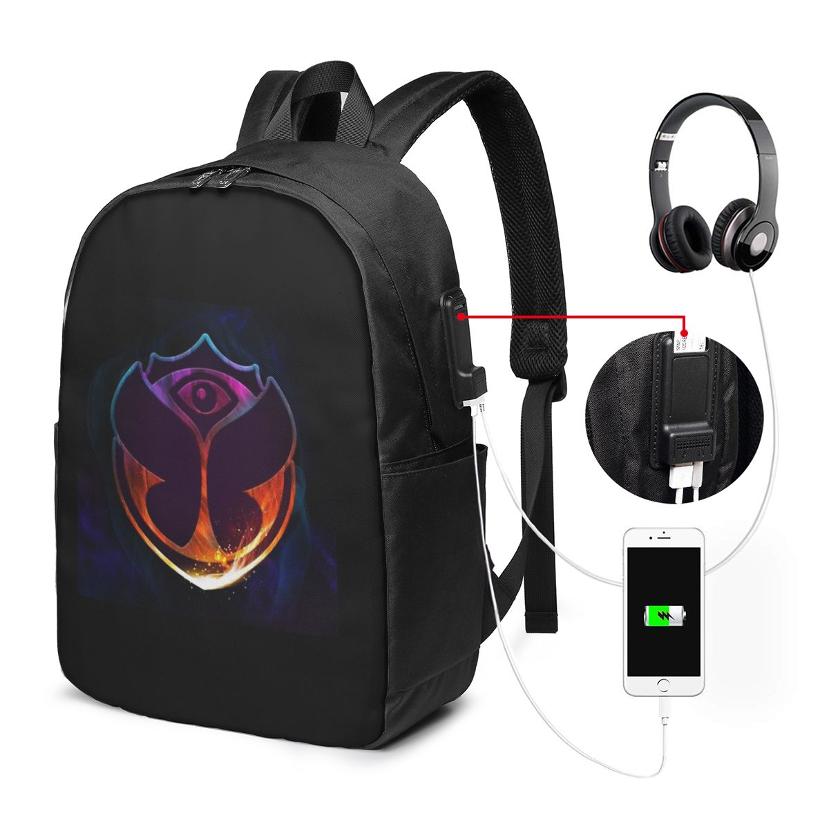 Women Bags For Travel - Tomorrowland Kelebek Sırt Çantası Seyahat Dizüstü