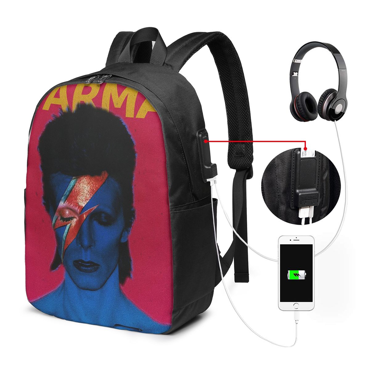 Women Bags For Travel - Davids Bowied Sırt Çantası Seyahat Dizüstü