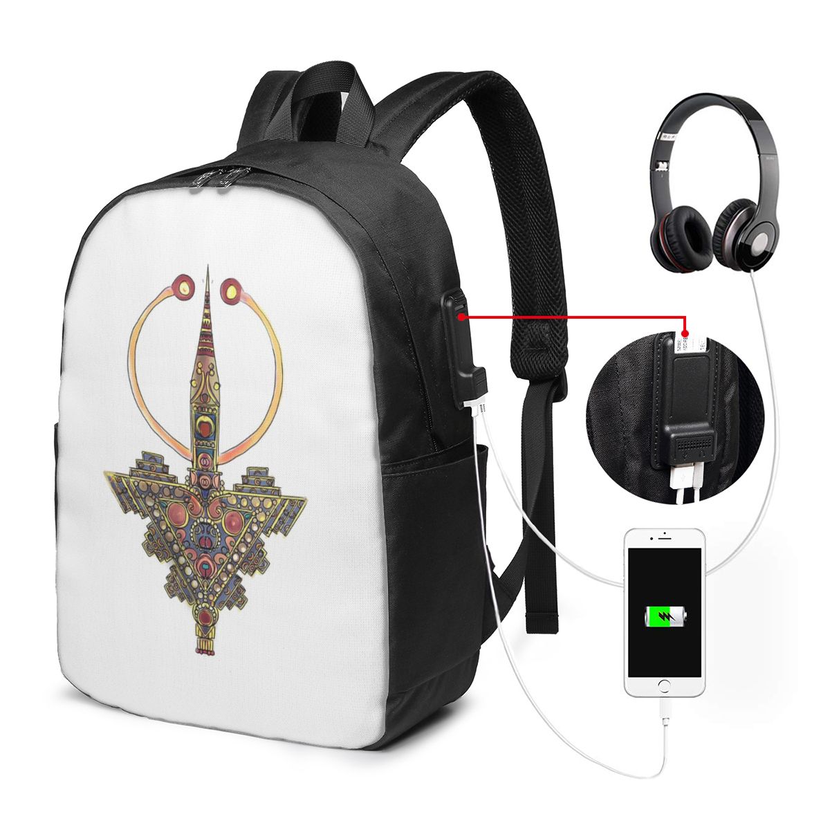 Women Bags For Travel - Kabyle Takı Amazigh Fas Sırt Çantası