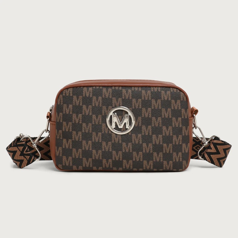 Women'S Bags At M&S - Retro M Desenli Tasarım Kadın Çapraz