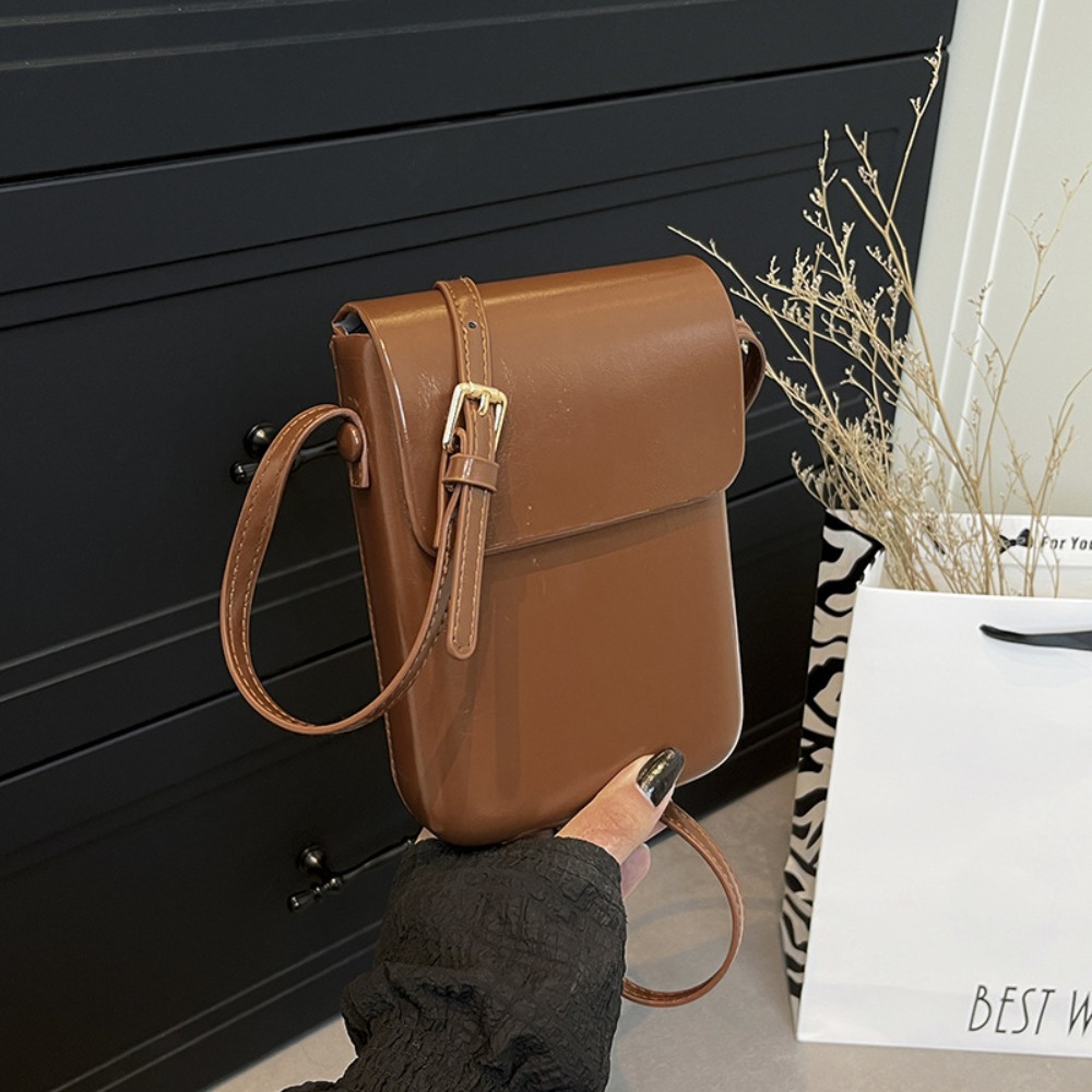 Women Bags With Wallet - PU Deri Kapaklı Çapraz Askılı Çanta