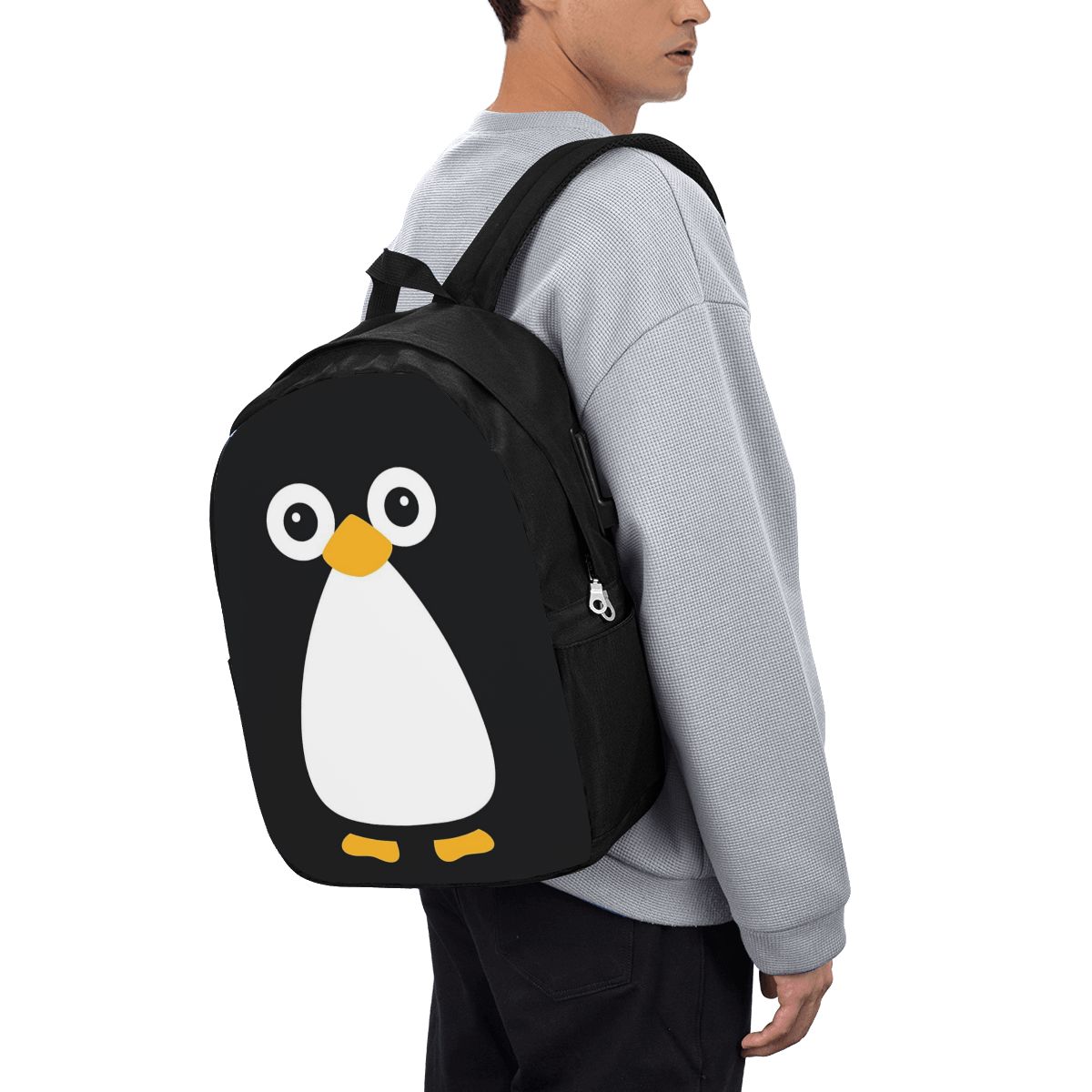 Women Bags For Travel - Sevimli Vektör Penguen Sırt Çantası Seyahat