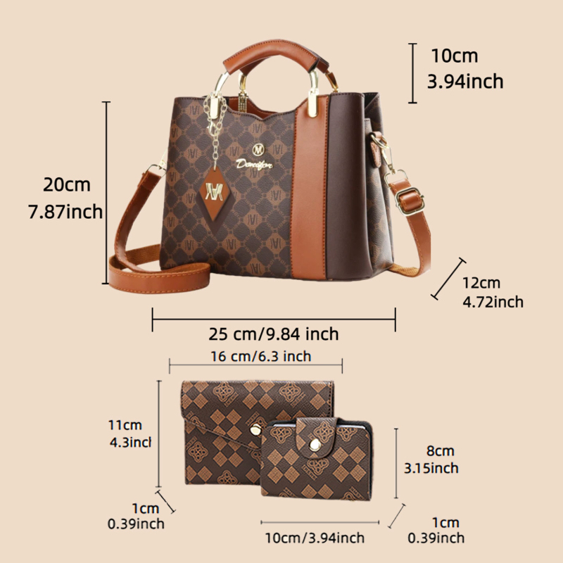 Trendy Baskılı 3 Parçalı Kadın - Women Bags Designer incelemesi ve fiyatı