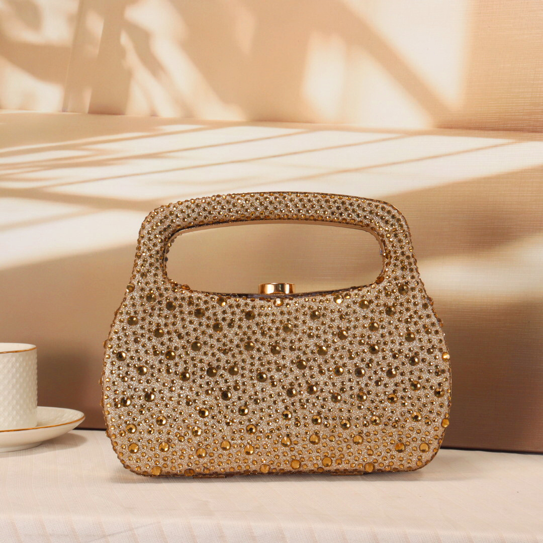 Altın simli lüks sıcak taşlı e - Women Bags Gold incelemesi ve fiyatı