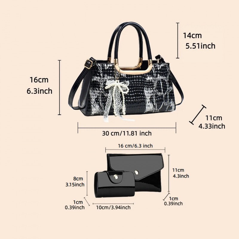 Kadın Çanta Seti, Timsah Desen - Women Bags Gift incelemesi ve fiyatı